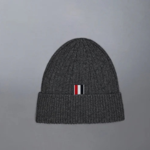 Authentic Thom Browne CASHMERE RIB 4-BAR HAT - Picture 5 of 6
